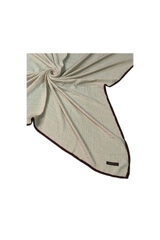 Mim Eşarp Mısırlı Eşarpları Biyeli Müslin Düz Renk Eşarp 100x100cm Krem