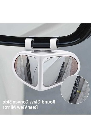 Createtech Yuvarlak Yüksek Yardımcı Sol Siyah Park Ayna, 360 Dikiz Açılım