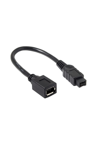 Cbtx CY FW-012-BK 1394 FireWire Adaptör Kablosu 6F-9M 20 cm Siyah