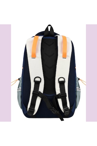 Ortopedik Ultra Lüx Büyük Boy 45 30 20 Cm Su Geçirmez Laptop Bölmeli Sırt Çantası Lacivert