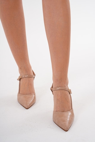 Kadın Topuklu Stiletto Ayakkabı Vizon