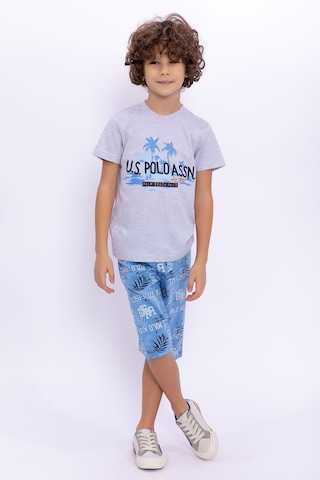 U.S. Polo Assn. Palm Beach Polo Karmelanj Erkek Çocuk Kapri Takım