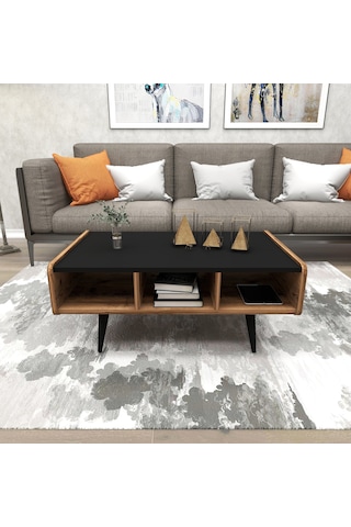 Arnetti Line Modern Salon Sehpası Orta Sehpa Lidya Siyah