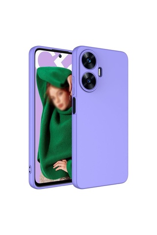 Realme C55 Kılıf Zore Mara Lansman Kapak Lila