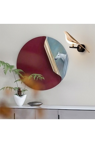 Besthome1 Saksağan Kuş Duvar Lambası, Modern Sanat Tasarımı, Balkon Lambader, Sıcak Işık, 3000k, Tek Kafa, 220v, Nu Siyah Siyah