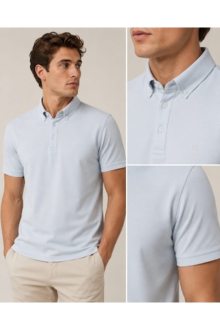 Craft Kagi Polo Yaka Düğmeli Tişört Lila