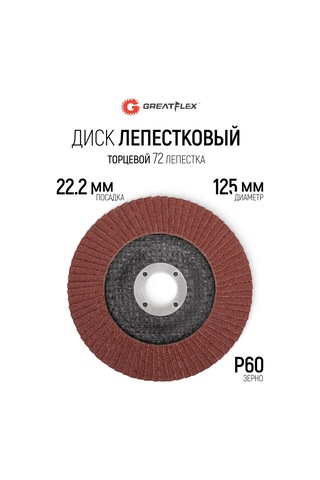 Greatflex 125 Mm P60 Yaprak Zımpara Zımpara Diski 169589087