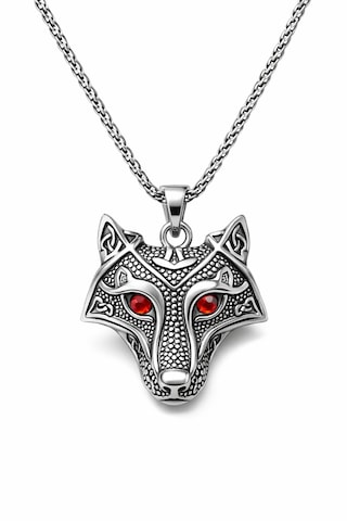 Omark Cotton Nordic Wolf Çelik Kolye Gümüş Omark Cotton Nordic Wolf Çelik Kolye Gümüş
