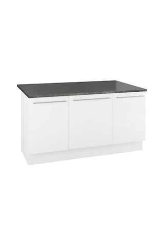 Mutfak Adası Alt Modül 150 Cm Beyaz Tezgah Dahil Beyaz