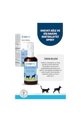 Onevet Kedi ve Köpekler İçin Ağız ve Diş Bakımı Destekleyici Damla 50 ml