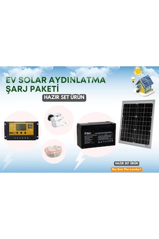 Hobi Bahçeleri İçin Güneş Enerjili Lamba Ve Şarj Seti