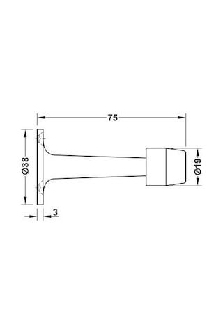 Hafele Kapı Stoperi Duvara Monte 75mm Mat Krom
