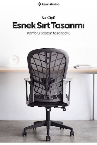 Tiran 3. Nesil Sekreter Koltuğu - Siyah