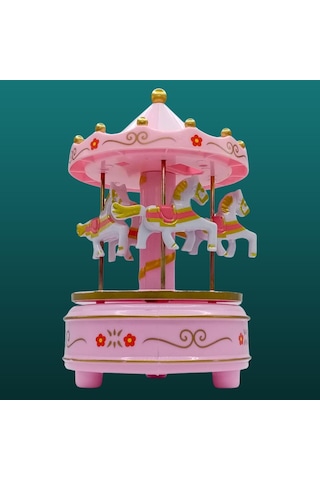 Atlı Karınca Müzik Kutusu Kurmalı Pembe Büyük No.2
