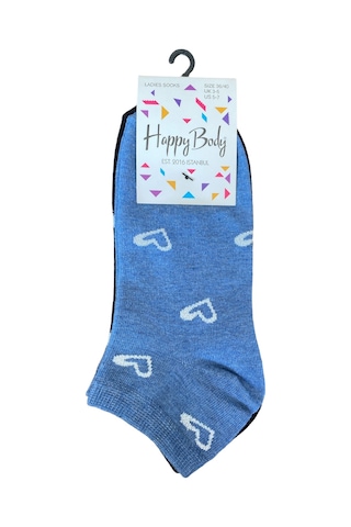 Happy Body Çorap (ART.23350) Penye 3 Çift Bayan Patik Simli Çok Renkli