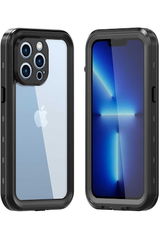Apple iPhone 13 Pro Uyumlu 1-1 Su Geçirmez Kılıf-siyah Siyah Siyah