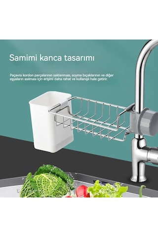 Musluk Depolama Rafı Paslanmaz Çelik Mutfak Banyo Banyo Depolama Rafı-resim Rengi