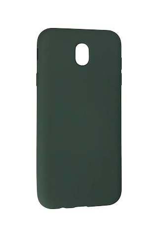 Samsung Samsung Uyumlu GalaxyJ7 Pro / J730 Kılıf Nano İçi Kadife Silikon - Koyu Yeşil Çok Renkli