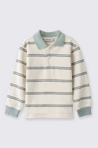 Panço Çizgili Yakalı Ekru Erkek Çocuk Sweatshirt 2521bb08014 Ekru