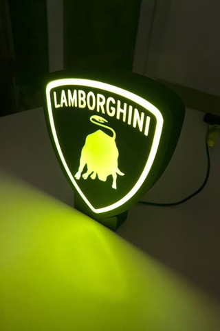 Lamborghini Dekoratif Aydınlatma Led Gece Lambası Çok Renkli