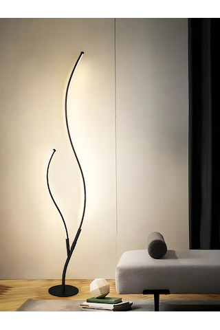 Modern Dal Görünümlü Led Lambader 9637-t45-7t-hx Siyah