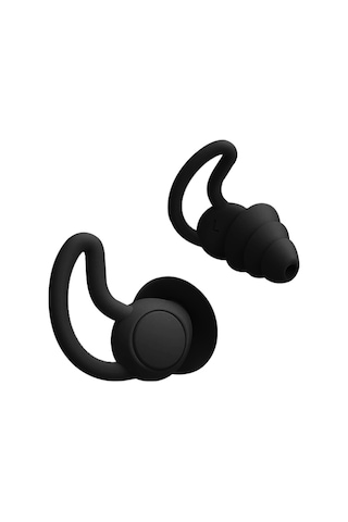 Folinda Siyah Silikon Yüzme Uyku Köpükleri: Su Geçirmez, Gürültü Azaltıcı, Shark Fin Tasarımı, Taşınabilir Kutulu Siyah