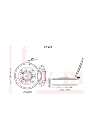 Bvn Bahçıvan Bk 250 Kapaklı Aksiyel 25 Cm 890 M³/H Baca Aspiratör - 550338511