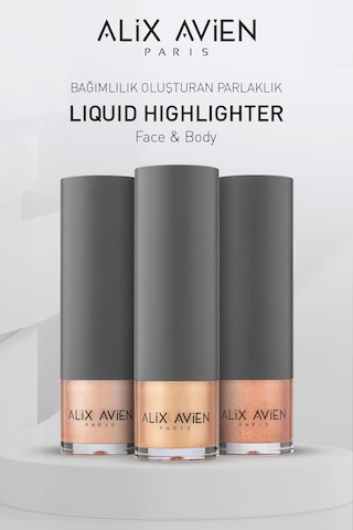 Alix Avien Pembe Işıltılı Likit Aydınlatıcı Yüz & Vücut İçin 101 30 ML