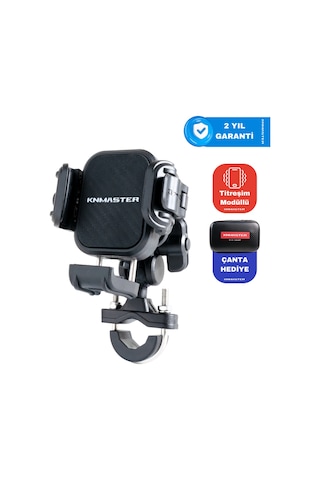 KNMASTER TT-870 Titreşim Önleyicili Motosiklet Telefon Tutucu