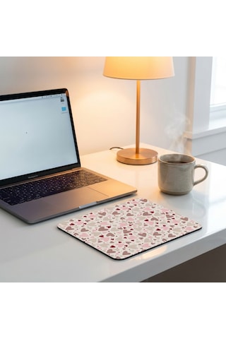 Premium Kalpli Ergonomik Pembe Mouse Pad - 23x19 Cm - Kaydırmaz Tabanlı Kaliteli Fare Altlığı Mousepad Çok Renkli