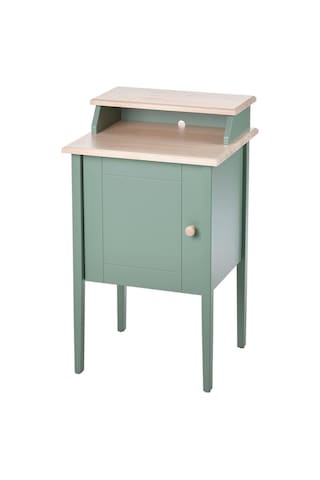 Olderdalen Komodin, Yeşil, 47x43 Cm Masif Ahşap Modern