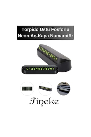 Torpido Üstü Cep Telefon Numarası İçin Aç Kapa Numaratör 1 Adet