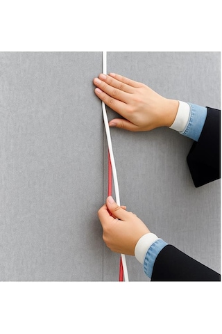 Beyaz Yapışkanlı 1 Adet 0.8mm X 280cm Duvar,panel Mobilya Kenar Tablo Süpürgelik Şeridi Çıta