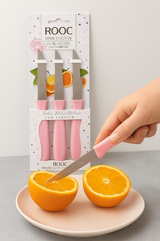 Lazoğlu Rooc Mm-003 Mutfak Bıçağı Renkli Krem