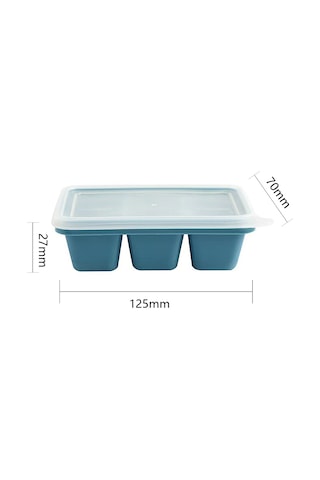 Jeehugo Yeşil Gıda Seviyesi Silikon Buz Kalıbı 6 Hücreli, Kapatıcılı, Sabit Tabanlı, Kolay Buz Çıkarımı, Dondurucu Saklama Gereci Çok Renkli