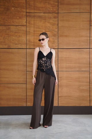 Verymoda Askılı Brode Bluz - D2965 Siyah