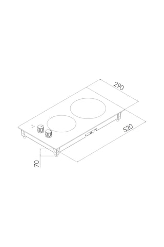 Kumtel V3-02 P Vitro Seramik Set Üstü Domino Ocak