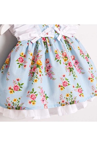 Ministok Flover Love Kız Bebek Elbise Mavi