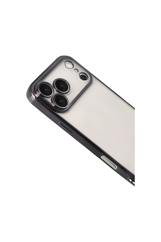 Newface - 47 - Apple iPhone Uyumlu 17 Pro Max Razer Lensli Silikon - Csmo-tex - - Siyah Sıyah