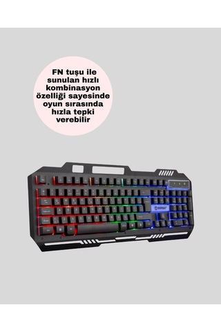 Tcx Pg8018 Led Aydınlatmalı Mekanik Klavye Mouse Oyunlarda Üstün Performans
