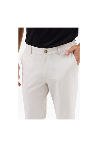 Goffra Erkek Streç Kumaş Relaxed Beli Lastikli Pantolon Açık Gri