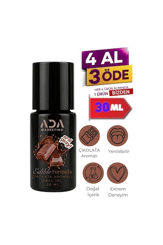 Çikolata Aromalı Yenilebilir Oral Kayganlaştırıcı Jel 30 Ml