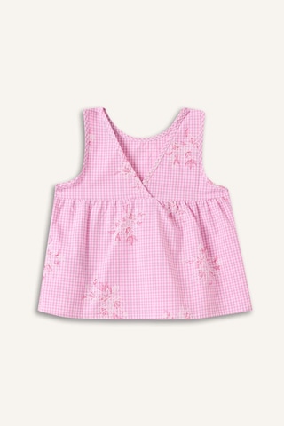 Defacto Çiçek Desenli Poplin Kısa Kollu Pembe Gömlek Kız Bebek H9296a526hspn171 Pembe-pn171