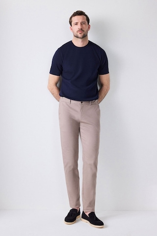D's Damat Ds Damat Slim Fit Bej Armürlü Yan Beli Lastikli Esnek Likralı Yandan Cepli Chino Pantolon 2HCC3ORT20001 Bej