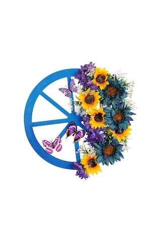 Suntek Çelenk Yapay Ayçiçeği Masa Centerpiece Tüm Yıl