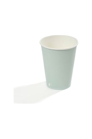 14 Oz Single Wall Baskılı Karton Bardak Açık Mavi 50 Adet 50