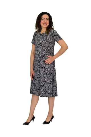 Kadın Kısa Kol Likralı Viskon Elbise Bgl-st04671 Füme