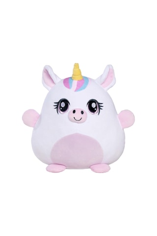 "nicotoy Cute Softies Animals 24cm 2ass. Unıcorn Beyaz Çok Renkli