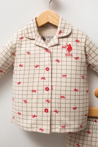 U.s. Polo Assn. Kız Bebek Pijama Takımı Beyaz-1705 Beyaz