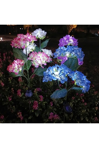 Mufunye Led Güneş Enerjili Papatya Simülasyonu 3 Başlı Taşaklı Bahçe Işığı - Su Geçirmez Dış Mekan Dekorasyonu Mor, Fotoelektrik Kontrol